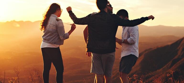 A couple of friends enjoying the outdoors